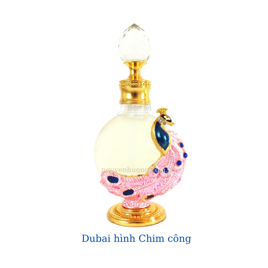 Tinh Dầu Nước Hoa Dubai Hình Chim Công (30 Mùi Cao Cấp)